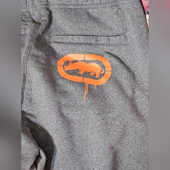 Ecko Unltd Gray Joggers with Orange Accents Mens Large - Picture 12 of 15